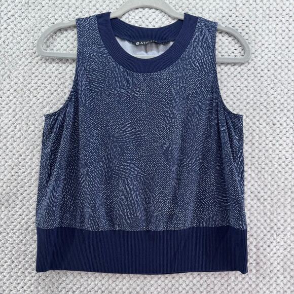 Athleta Top Womens XS Blue Zephyr Ribbed Hem Tank Bundle 2 Active Gym Run Yoga - Picture 7 of 10